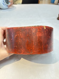 A set of three Chinese or Vietnamese gilt-lacquered wooden sculptures of Buddha, 18/19th C.