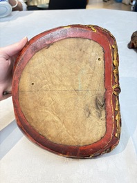 A set of three Chinese or Vietnamese gilt-lacquered wooden sculptures of Buddha, 18/19th C.