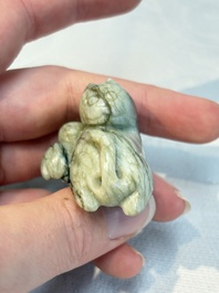 Four Chinese jade carvings, 19th C.