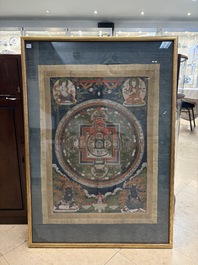 Two Tibetan thangkas, 19th C.