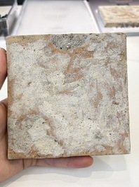 Two polychrome Dutch Delft 'bird' tiles, 17th C.