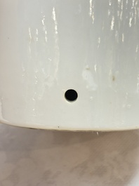 Two Chinese qianjiang cai hat stands, Xin Yuan Xuan Zao 鑫源軒造 mark, dated 1923 and Tongzhi mark, dated 1888