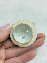 Three fine Chinese famille rose covered milk jugs and a grisaille and iron-red-decorated tea caddy with silver cover, Yongzheng/Qianlong