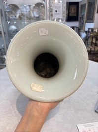 A pair of Chinese famille rose 'Wen Wang Fang Xian 文王訪賢' vases, signed Song Lin Ge 松林閣, 19/20th C.