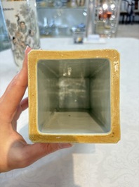 Two Chinese qianjiang cai hat stands, Xin Yuan Xuan Zao 鑫源軒造 mark, dated 1923 and Tongzhi mark, dated 1888