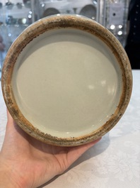 A pair of Chinese famille rose 'Wen Wang Fang Xian 文王訪賢' vases, signed Song Lin Ge 松林閣, 19/20th C.