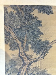 In the manner of Li Gonglin 李公麟 (1049-1106): 'Sages and servant under the tree', ink and colour on silk