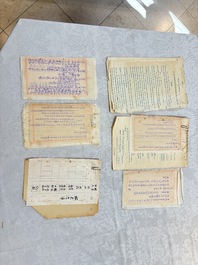 A large collection of 14 Chinese title deeds, 11 share applications, and a land law manual, 19/20th C.