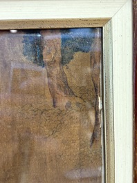 Chinese school: 'Horses', ink and colour on silk, 19th C.