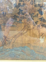 Chinese school: 'Horses', ink and colour on silk, 19th C.