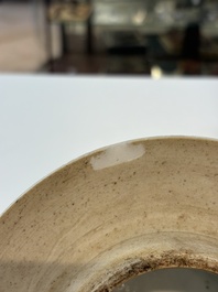 A pair of Chinese famille verte yellow-ground 'Xi Xiang Ji' vases and covers, 19th C.