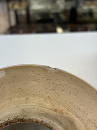 A pair of Chinese famille verte yellow-ground 'Xi Xiang Ji' vases and covers, 19th C.