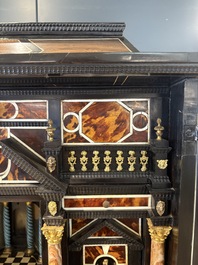 A fine Italian tortoiseshell- and ebony-veneered cabinet, Florence, 17th C.