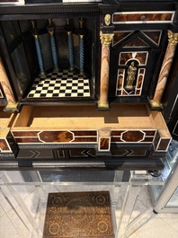 A fine Italian tortoiseshell- and ebony-veneered cabinet, Florence, 17th C.