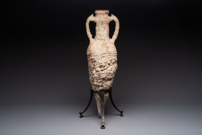 A Roman terracotta amphora for wine or oil transport, 1st C. B.C.