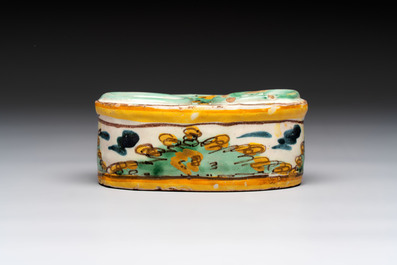 Six polychrome Spanish pottery wares, Talavera, 18th C.