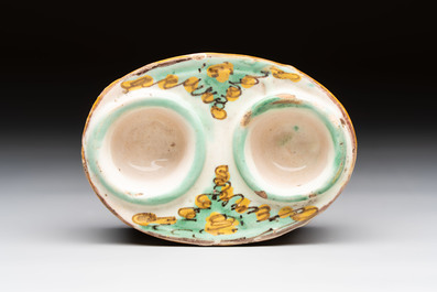 Six polychrome Spanish pottery wares, Talavera, 18th C.