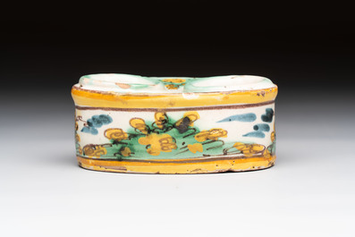 Six polychrome Spanish pottery wares, Talavera, 18th C.