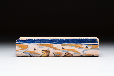 Six polychrome Spanish pottery wares, Talavera, 18th C.