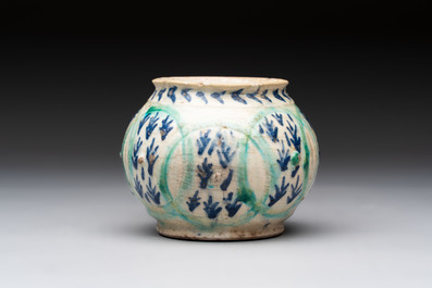 A polychrome pottery Kutahya cup and a mug, Turkey, 18th C.