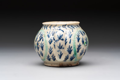 A polychrome pottery Kutahya cup and a mug, Turkey, 18th C.