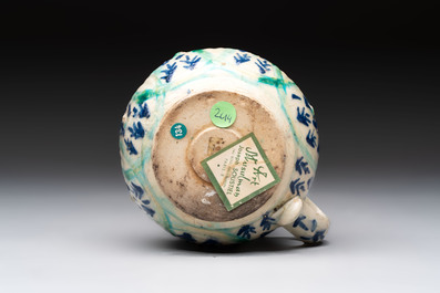 A polychrome pottery Kutahya cup and a mug, Turkey, 18th C.