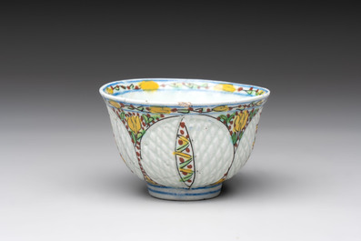 A polychrome pottery Kutahya cup and a mug, Turkey, 18th C.