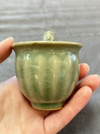 A Chinese Longquan celadon 'Trick Cup', Ming or later