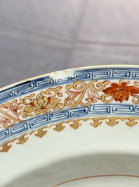 A pair of Chinese famille verte 'deer' dishes, Yongzheng