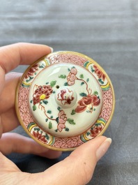 Two Chinese famille rose 'rooster' teapots, Yongzheng/Qianlong