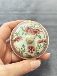 Two Chinese famille rose 'rooster' teapots, Yongzheng/Qianlong