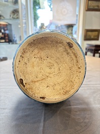 A large Chinese Fahua 'Ba Xian Zhu Shou 八仙祝壽' double gourd vase, 19th C.