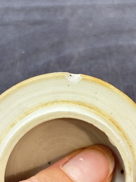 Two Chinese famille rose 'rooster' teapots, Yongzheng/Qianlong