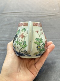 Two Chinese famille rose 'rooster' teapots, Yongzheng/Qianlong