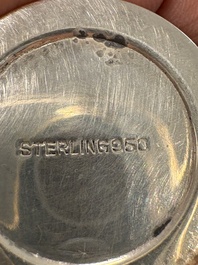 A varied collection of 12 Chinese export silver wares, 19/20th C.