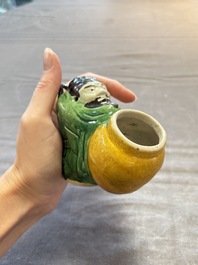 Eight Chinese sancai-glazed wares, 19th C.