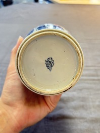 Three Chinese blue and white vases, Kangxi