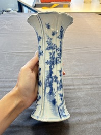 Three Chinese blue and white vases, Kangxi