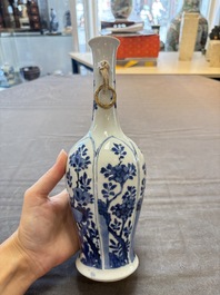 Three Chinese blue and white vases, Kangxi