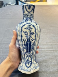 Three Chinese blue and white vases, Kangxi