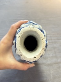 Three Chinese blue and white vases, Kangxi