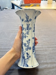 Three Chinese blue and white vases, Kangxi