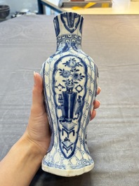 Three Chinese blue and white vases, Kangxi
