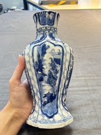 Three Chinese blue and white vases, Kangxi