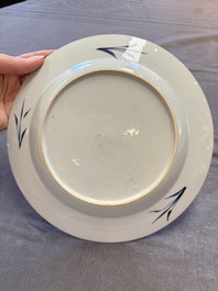 15 Chinese blue and white plates with floral and 'shou 壽' design, Yongzheng mark, 18th C.