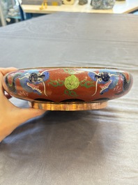 Five various Chinese cloisonn&eacute; wares, 19th C.