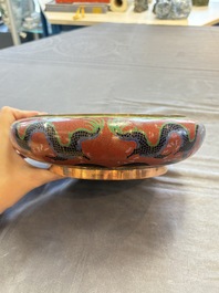 Five various Chinese cloisonn&eacute; wares, 19th C.