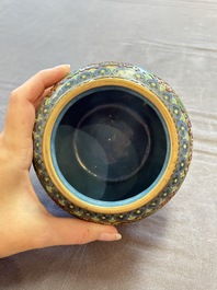 Five various Chinese cloisonn&eacute; wares, 19th C.