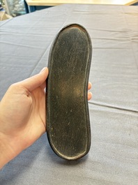 Five various Chinese wooden carvings and a censer, 19/20th C.