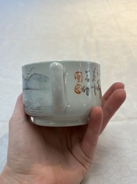 Four Chinese famille rose teapots, Luo Yong Sheng Hao 罗永盛号 mark, 20th C.